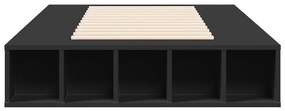 Estrutura de cama 75x190 cm derivados de madeira preto