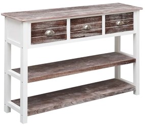 Aparador estilo antigo 115x30x76 cm madeira castanho