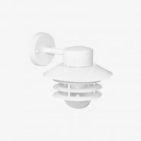 Candeeiro De Parede Exterior De Aço Inoxidável Uvona Branco - Sklum