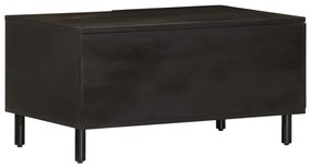 Mesa de centro 80x50x40 cm madeira de mangueira maciça preto