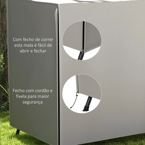 Capa para Móveis de Jardim Capa Protetora para Baloiços de Exterior com Fecho de Correr 177x114x152 cm Cinzento