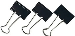 Molas para Papéis Scriva 32 mm Pretas – 12 Unidades Reutilizáveis