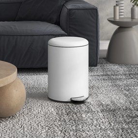Balde de Lixo para Cozinha 20L Cubo de Lixo com Pedal Tampa com Fecham