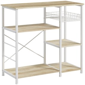 Estante com Prateleiras – Modelo Lucca – 90x40x84 – Madeira – 6 Níveis