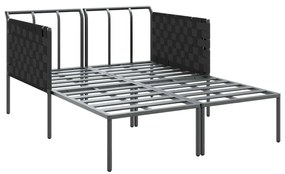 Espreguiçadeira com Almofadas para 2 Pessoas Antracite 115x153x69,5 cm