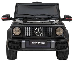 Carro elétrico para Crianças 12V Mercedes G63 Rodas de EVA, Assento de couro Preto