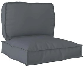 vidaXL Conjunto de Almofadas para Palete 2 Peças Tecido Oxford Antracite