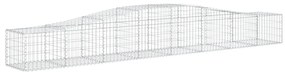 Cestos gabião arqueados 2 pcs 400x50x40/60 cm ferro galvanizado