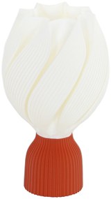 HOMCOM Candeeiro de Mesa com Ecrã de Impressão 3D Candeeiro de Mesa com Desenho de Pétalas com Luz Quente Ø16,5x28 cm Branco | Aosom Portugal