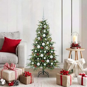 vidaXL Árvore de Natal Articulada Artificial Verde 120 cm PE e PVC