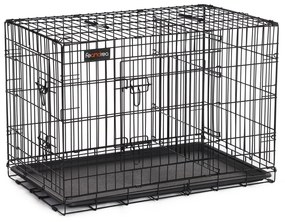 Gaiola para cães com 2 portas em arame | FEANDREA | 92,5 x 57,5 x 64 cm | preto | PPD36BK.