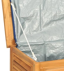 Caixa de arrumação para jardim com saco 90x50x58 cm teca maciça