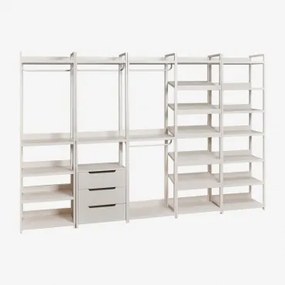 Armário Modular Aberto De 5 Peças Em Ferro Velunis Gardénia Branco - Sklum