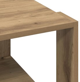 Mesa de Café Carvalho Artesanal 51,5x51,5x30 cm Madeira Engenheirada