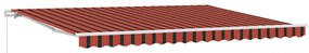 Toldo Retrátil Laranja e Marrom 450 x 300 cm tecido