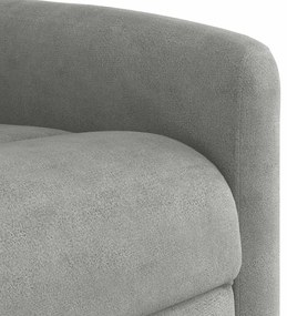 Poltrona massagens reclinável elétrica microfibra cinza-claro
