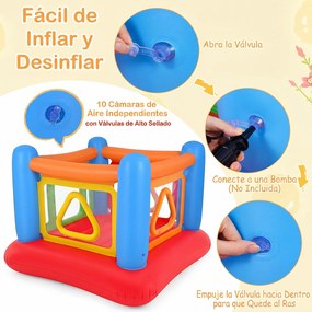 Castelo Insuflável, 160 x 160 x 125 cm, 3 Modos de Diversão, Multicolor 2