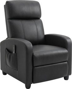 HOMCOM Poltrona de Massagem Reclinável com 2 Zonas de Massagem 8 Programas e 5 Níveis de Intensidade 68x88x98 cm Preto | Aosom Portugal