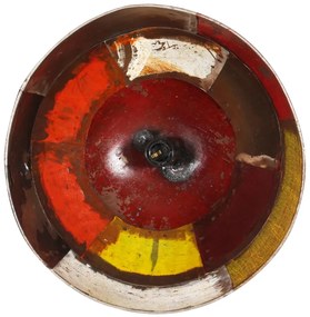Candeeiro suspenso vintage indust. redondo 25W 41cm E27 multicor