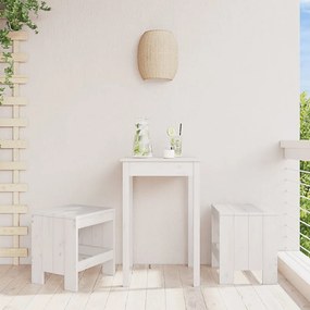 vidaXL Bancos de jardim 2 pcs 40x36x45 cm pinho maciço branco