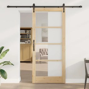 Porta Deslizante vidaXL com Conjunto de Ferragens "ORKDAL" 93x211 cm