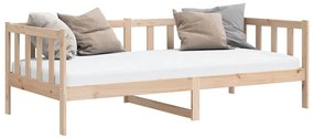 Sofá-cama pinho maciço 90x200 cm