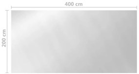 Cobertura para piscina 400x200 cm PE prateado