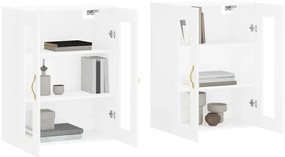 Móveis de parede 2 pcs derivados de madeira branco