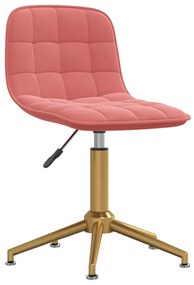 vidaXL Cadeira de escritório veludo rosa
