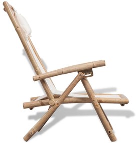 Espreguiçadeira de exterior bambu