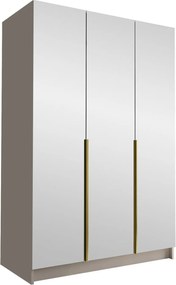 Roupeiro Closico 196, Caxemira, Dourado, 215x150x58cm, 148.5 kg, Portas para roupeiro: Com dobradiças