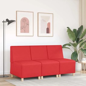 Poltrona sem braços 55 cm couro artificial vermelho