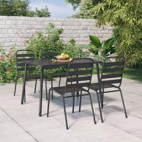 vidaXL 5 pcs conjunto de jantar para jardim aço antracite