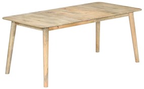 Mesa de jantar madeira de mangueira maciça 180x90x76 cm