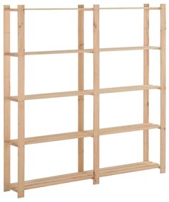 vidaXL Unidade arrumação 5 prateleiras 170x28,5x170 cm pinho maciço