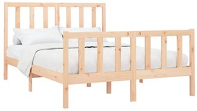 Cama sem colchão 140x190 cm madeira de pinho maciça