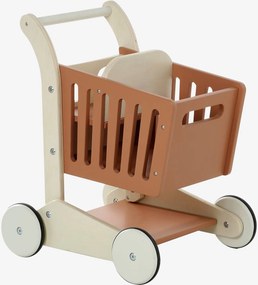 Carrinho de compras em madeira caramelo
