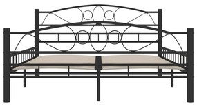 Estrutura de cama 140x200 cm aço preto