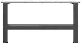Pés para mesa de centro antracite 2 peças 60x(30-31) cm aço