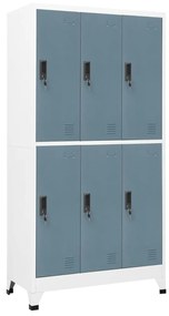 339803 vidaXL Cacifo aço 90x45x180 cm cinza-claro e cinza-escuro