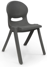 Cadeira Escolar Flex Antracite – Assento 45 cm, Empilhável