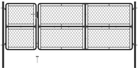 vidaXL Portão de jardim 125x350 cm aço antracite