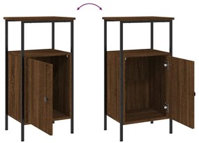 Mesas cabeceira 2pcs 41x31x80cm deriv.madeira carvalho castanho