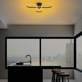 Candeeiro de Teto Damla – Preto – 68x14x68 cm