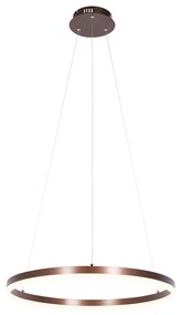 Candeeiro de suspensão design bronze 60 cm incl. LED 3 níveis regulável - Anello Moderno