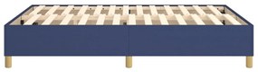 Estrutura de cama sem colchão 140x200 cm tecido azul