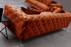 Sofá de 2 Lugares Como – Laranja – 197x73x90 cm