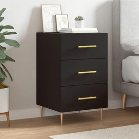 vidaXL Mesa de cabeceira 40x40x66 cm derivados de madeira preto