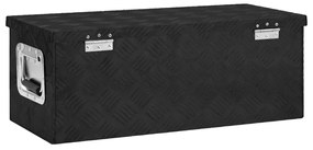 Caixa de arrumação 70x31x27 cm alumínio preto
