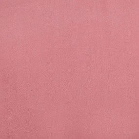 Apoio de pés 78x56x32 veludo cor-de-rosa